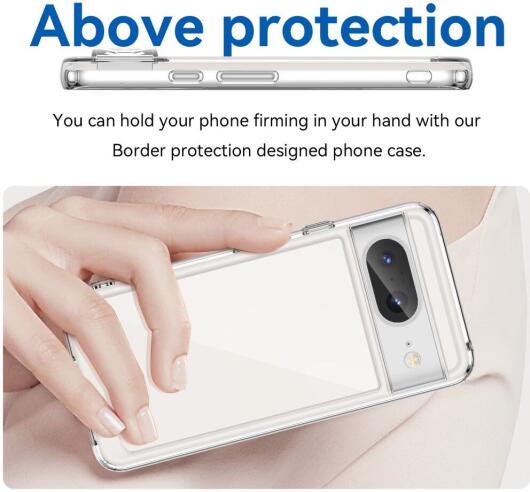 Google Pixel 8 Hoesje Acryl Back Cover Transparant afbeelding 4