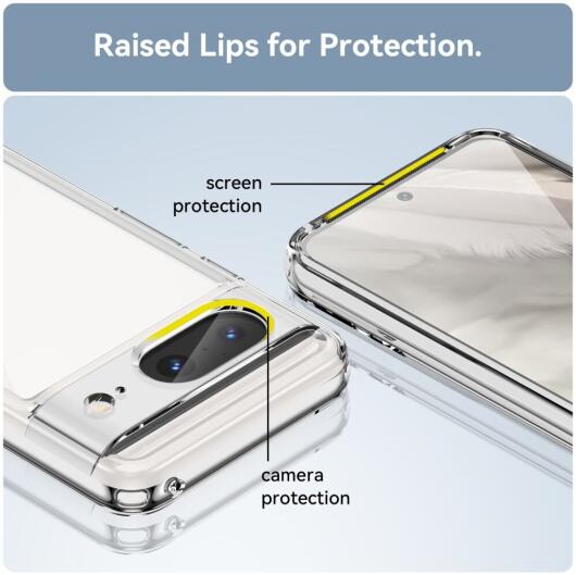 Google Pixel 8 Hoesje Acryl Back Cover Transparant afbeelding 6