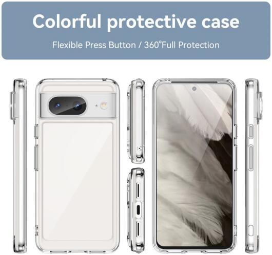 Google Pixel 8 Hoesje Acryl Back Cover Transparant afbeelding 8