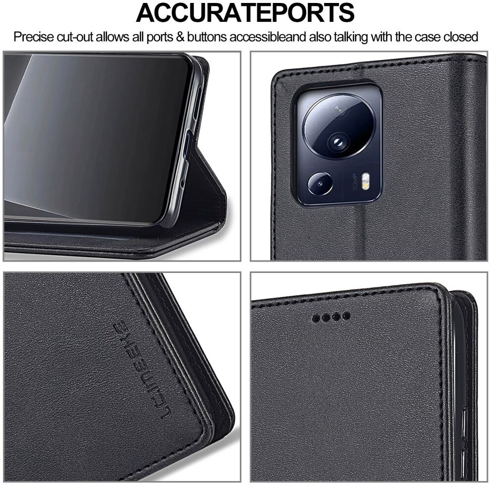 LC.IMEEKE Xiaomi 13 Lite Hoesje Portemonnee Book Case Zwart afbeelding 10