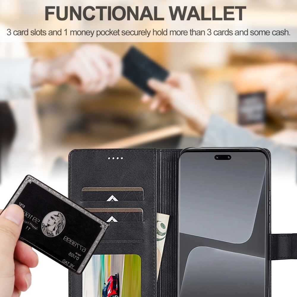 LC.IMEEKE Xiaomi 13 Lite Hoesje Portemonnee Book Case Zwart afbeelding 9