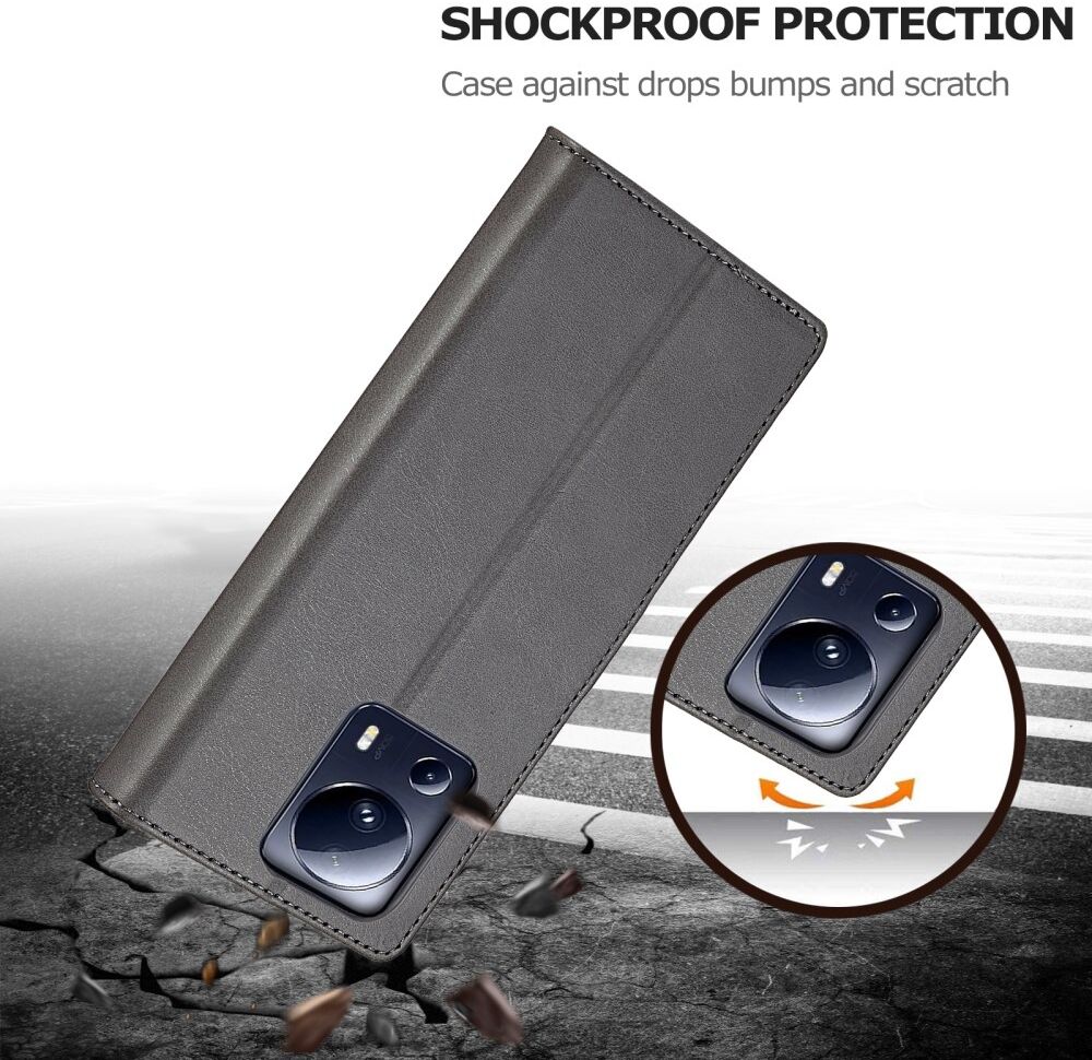 LC.IMEEKE Xiaomi 13 Lite Hoesje Portemonnee Book Case Grijs afbeelding 8