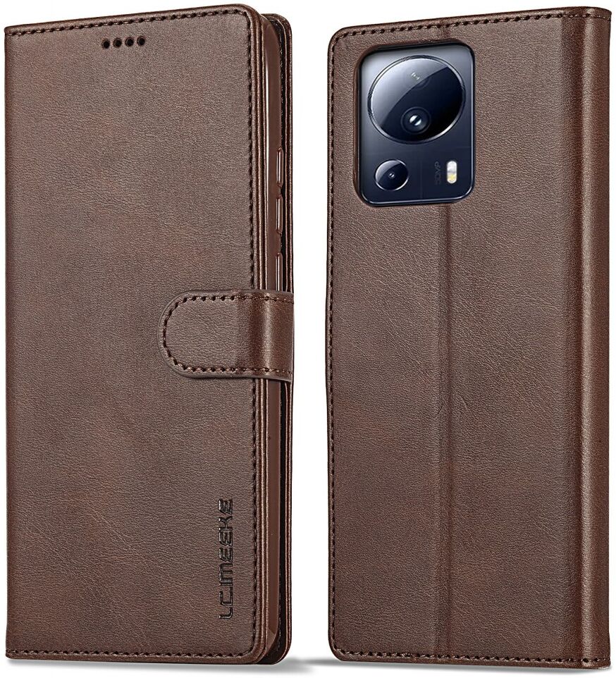 LC.IMEEKE Xiaomi 13 Lite Hoesje Portemonnee Book Case Bruin afbeelding 1