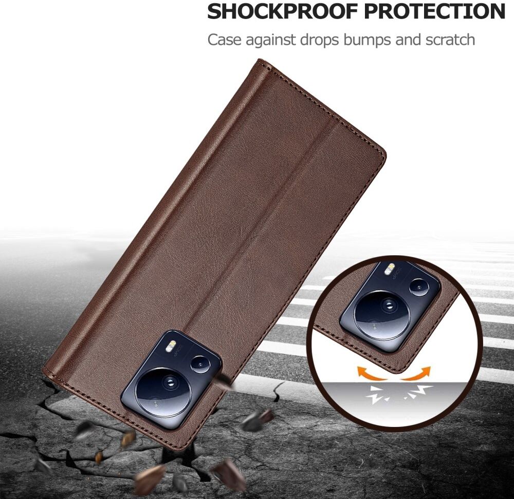 LC.IMEEKE Xiaomi 13 Lite Hoesje Portemonnee Book Case Bruin afbeelding 8