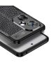 OnePlus Nord CE 3 Lite Hoesje TPU Back Cover met Leren Textuur Zwart