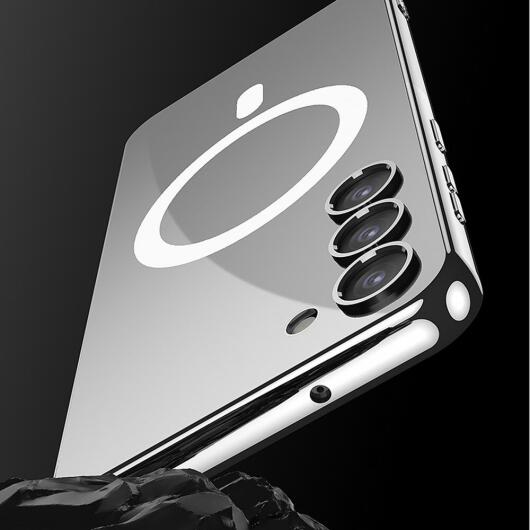 Samsung Galaxy S23 Hoesje MagSafe Back Cover TPU Transparant/Zilver afbeelding 5