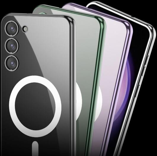 Samsung Galaxy S23 Hoesje MagSafe Back Cover TPU Transparant/Zilver afbeelding 7