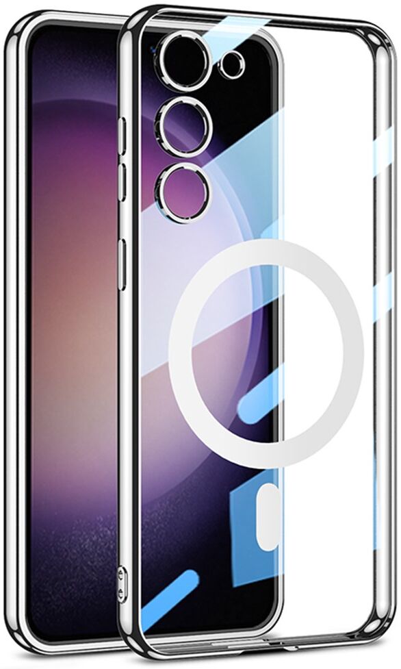 Samsung Galaxy S23 Plus Hoesje MagSafe Back Cover Transparant/Zilver afbeelding 1