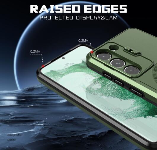 Samsung Galaxy S23 MagSafe Hoesje Camera Protector Kickstand Groen afbeelding 5