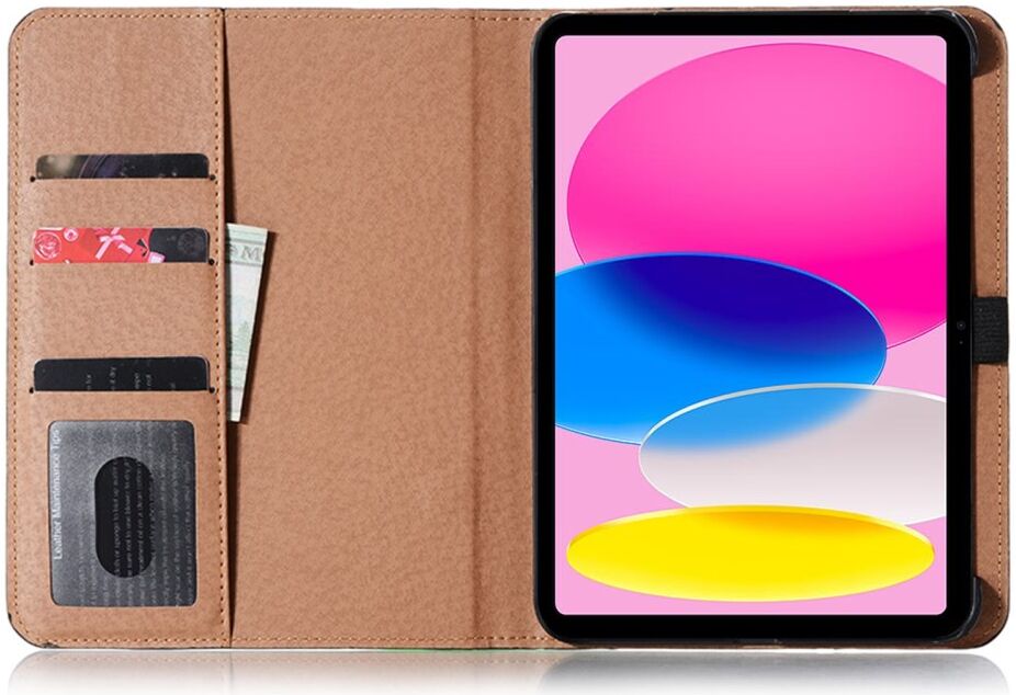 Apple iPad 11 (2025)/10.9 (2022) Hoes Pasjeshouder Book Case met Standaard Blauw afbeelding 2