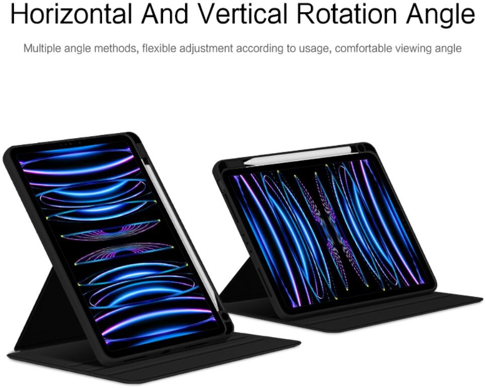 iPad Air (2020/2022)/iPad Pro 11 (2020/2021/2022) Hoes Book Case Zwart afbeelding 7