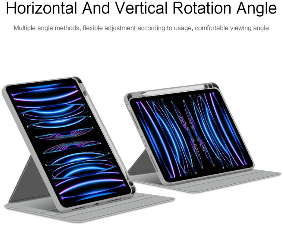 iPad Air (2020/2022)/iPad Pro 11 (2020/2021/2022) Hoes Book Case Grijs afbeelding 3