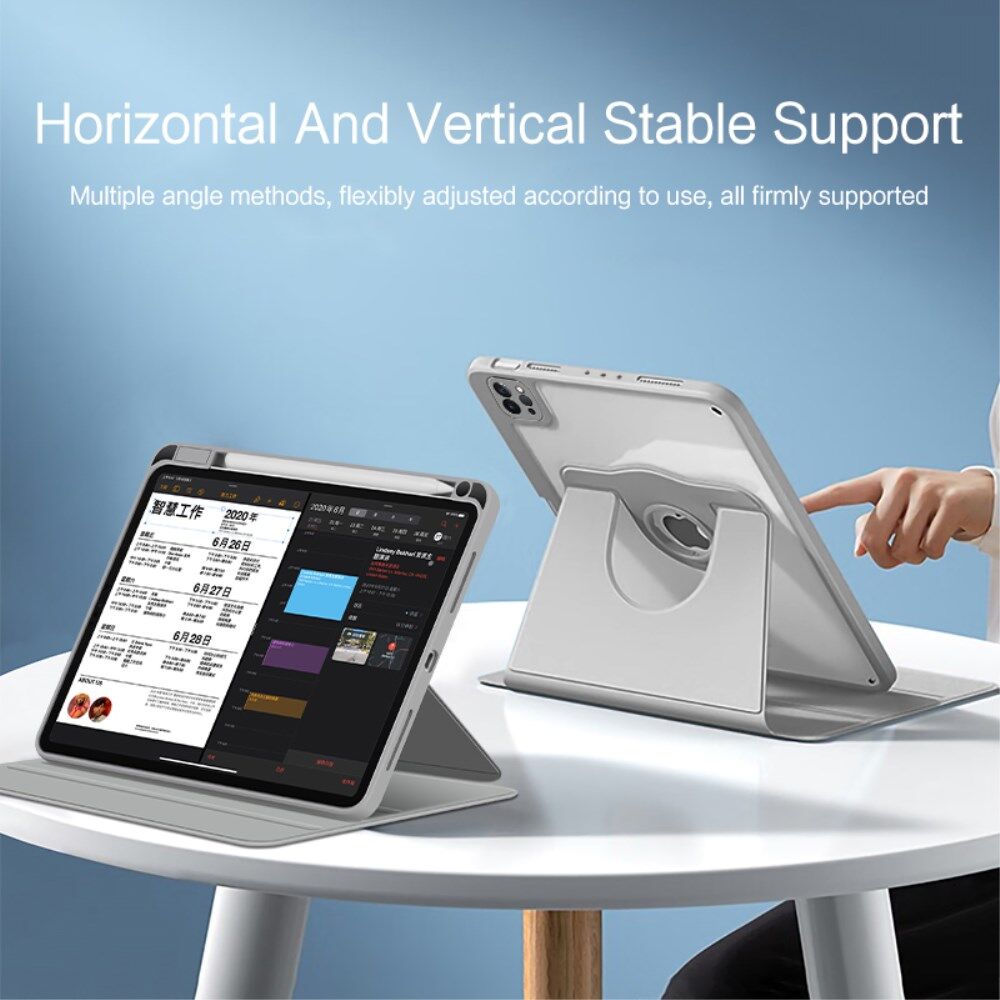 iPad Air (2020/2022)/iPad Pro 11 (2020/2021/2022) Hoes Book Case Grijs afbeelding 7