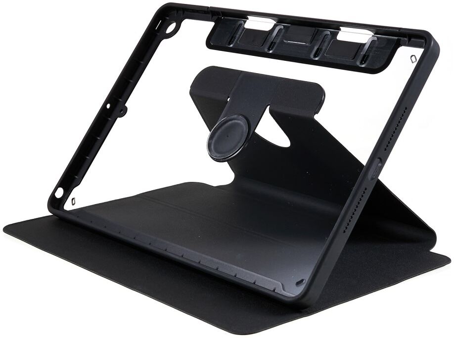 iPad 10.2 (2021/2020/2019) Hoes Tri-Fold 360 Graden Book Case Zwart afbeelding 1