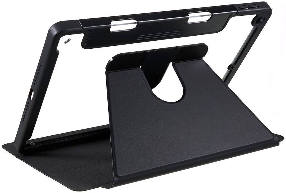 iPad 10.2 (2021/2020/2019) Hoes Tri-Fold 360 Graden Book Case Zwart afbeelding 10