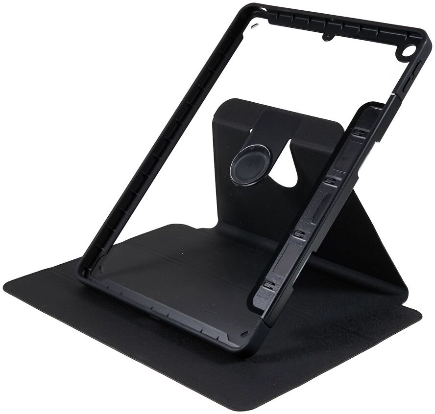 iPad 10.2 (2021/2020/2019) Hoes Tri-Fold 360 Graden Book Case Zwart afbeelding 2