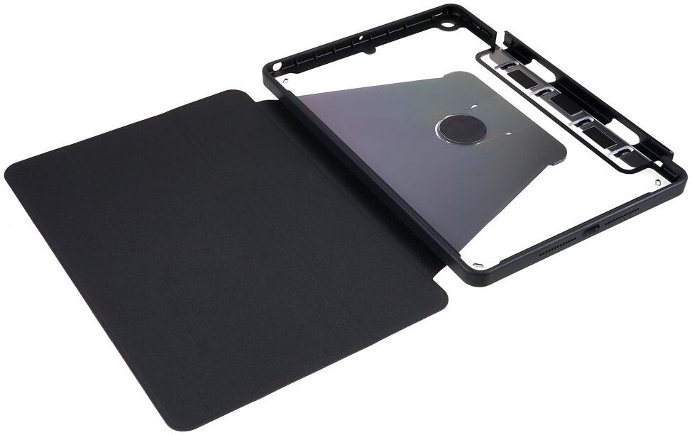 iPad 10.2 (2021/2020/2019) Hoes Tri-Fold 360 Graden Book Case Zwart afbeelding 4