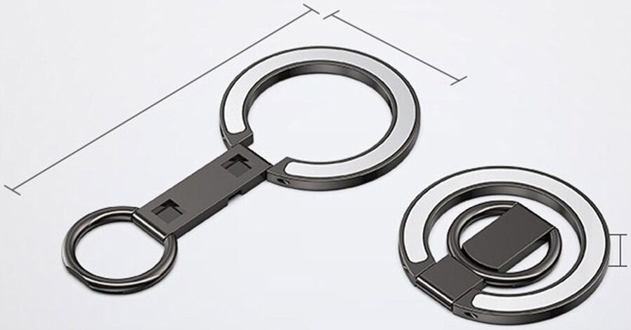 Metalen MagSafe Vinger Ring met Standaard Zwart afbeelding 5