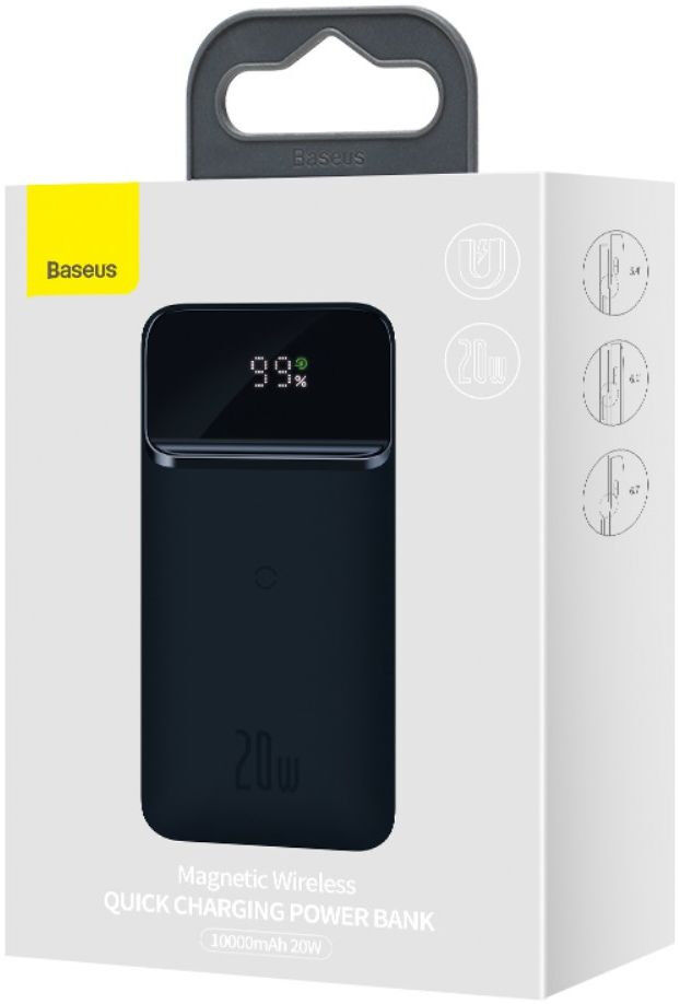 Baseus Powerbank 10.000 mAh 20W Geschikt voor Apple MagSafe Blauw afbeelding 13