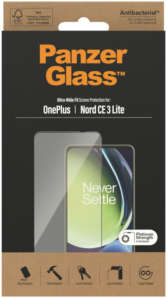 PanzerGlass Ultra-Wide OnePlus Nord CE 3 Lite Screen Protector Zwart afbeelding 3