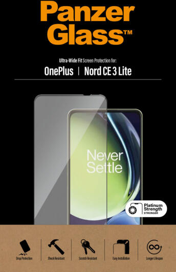 PanzerGlass Ultra-Wide OnePlus Nord CE 3 Lite Screen Protector Zwart afbeelding 4