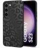 HappyCase Samsung Galaxy S23 Hoesje Flexibel TPU Luipaard Print Zwart