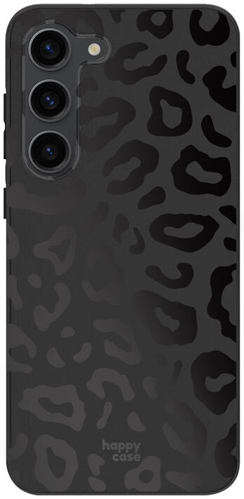 HappyCase Samsung Galaxy S23 Hoesje Flexibel TPU Luipaard Print Zwart afbeelding 1