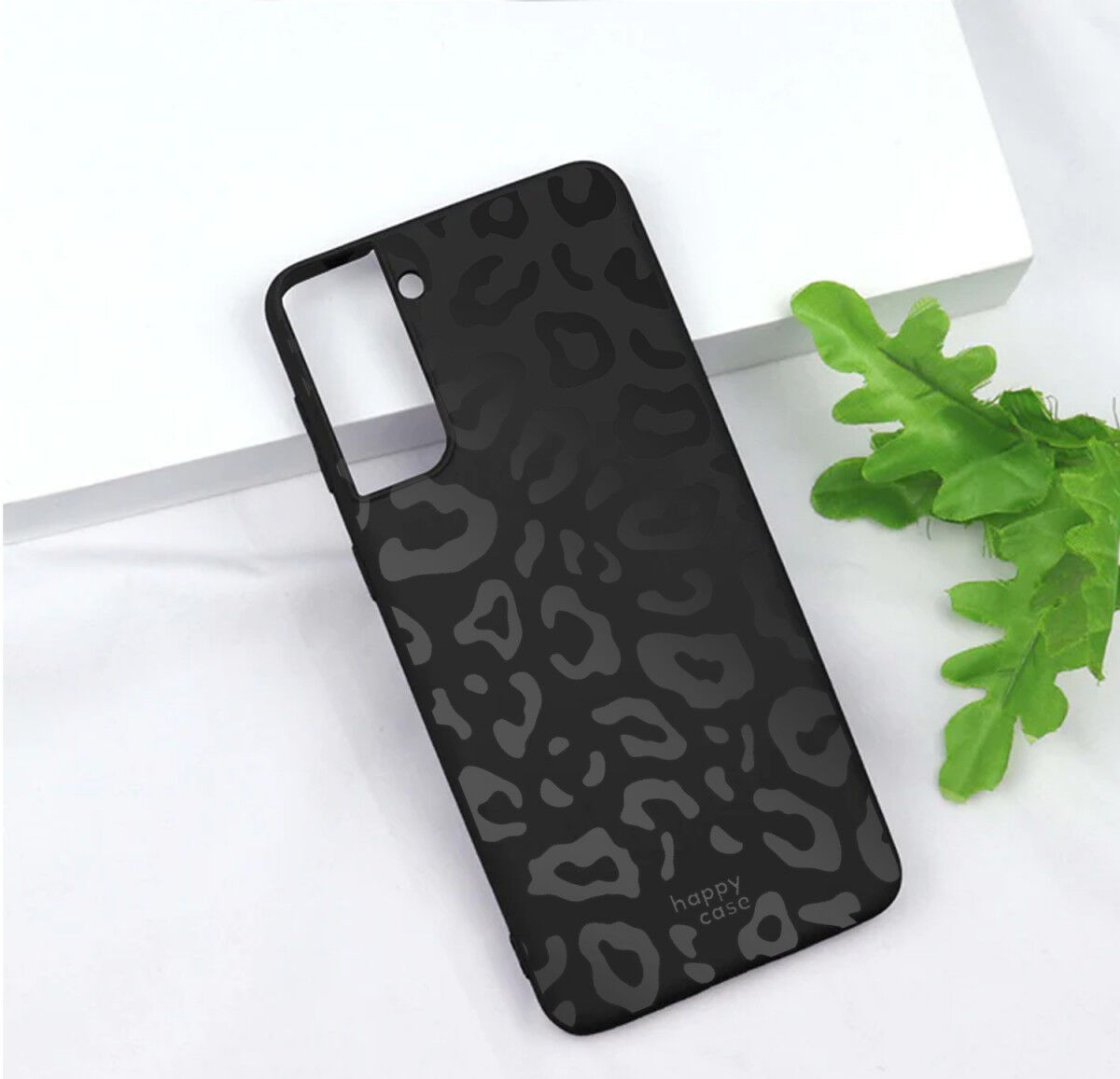 HappyCase Samsung Galaxy S21 FE Hoesje TPU Luipaard Print Zwart afbeelding 5