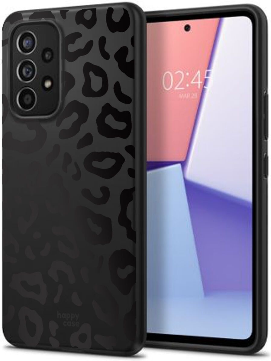 HappyCase Samsung Galaxy A53 Hoesje Flexibel TPU Luipaard Print Zwart afbeelding 4