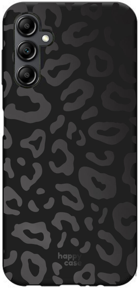 HappyCase Samsung Galaxy A14 Hoesje Flexibel TPU Luipaard Print Zwart afbeelding 1