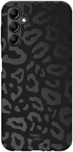 HappyCase Samsung Galaxy A14 Hoesje Flexibel TPU Luipaard Print Zwart afbeelding 1