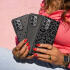 HappyCase Samsung  Galaxy S23 Hoesje Flexibel TPU Hartjes Print Zwart afbeelding 7