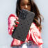 HappyCase Samsung  Galaxy S23 Hoesje Flexibel TPU Hartjes Print Zwart afbeelding 6