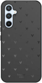HappyCase Samsung Galaxy A54 Hoesje Flexibel TPU Hartjes Print Zwart