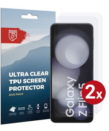 Rosso Samsung Galaxy Z Flip 5 Screen Protector Ultra Clear Duo Pack Screen Protectors