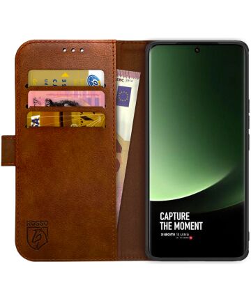 Rosso Element Xiaomi 13 Ultra Hoesje Book Case Wallet Bruin Hoesjes