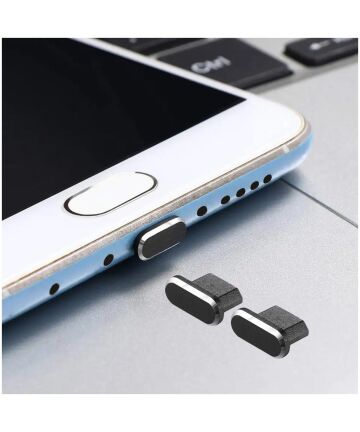 Stofdichte Plug (2-Pack) voor Micro-USB poort Zwart Kabels