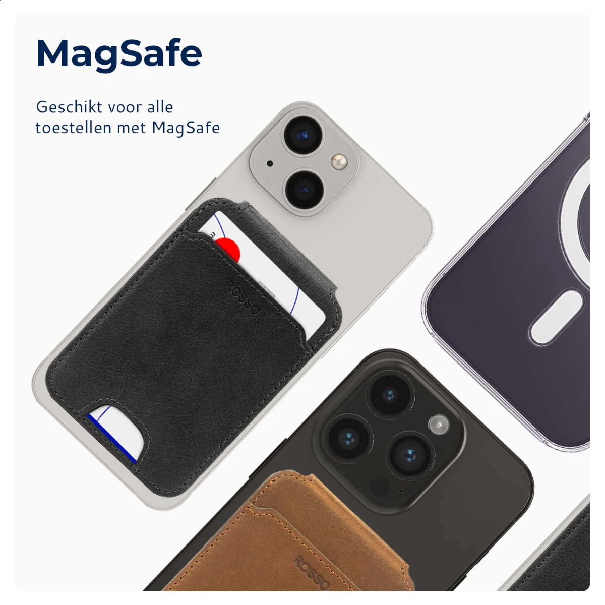 Rosso Element MagSafe Kaarthouder voor Pasjes / Portemonnee Zwart afbeelding 4