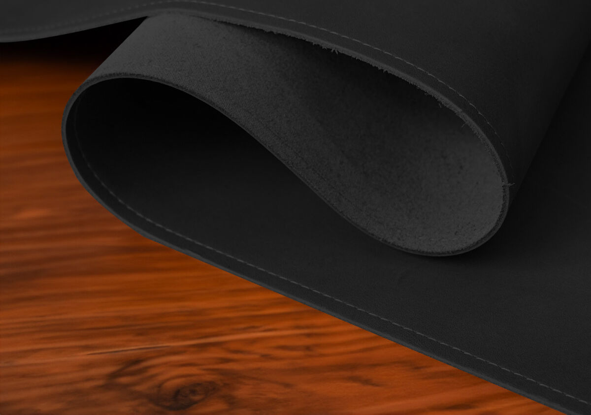 Rosso Deluxe Muismat XXL voor Bureau/Kantoor Leer Zwart afbeelding 6