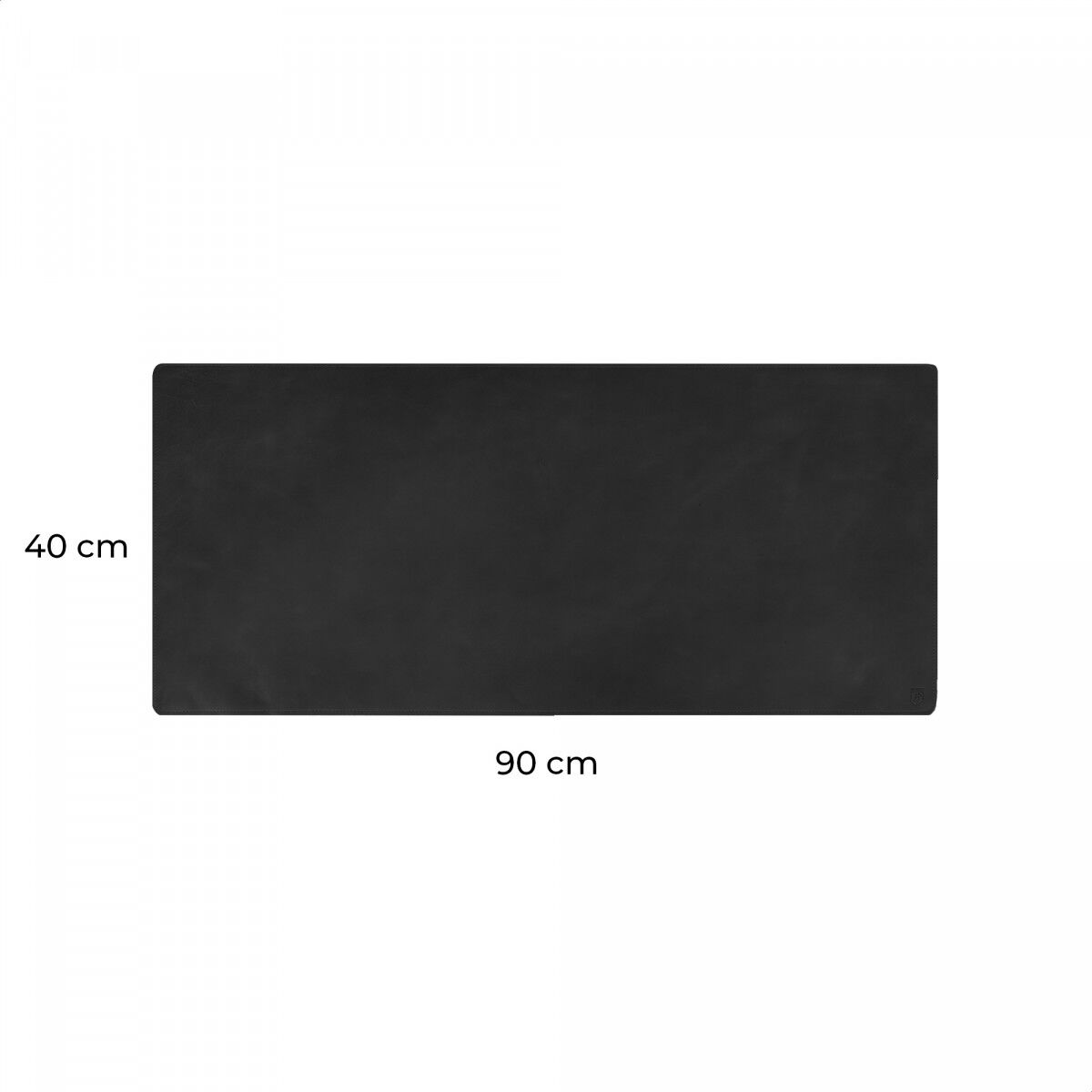 Rosso Deluxe Muismat XXL voor Bureau/Kantoor Leer Zwart afbeelding 7