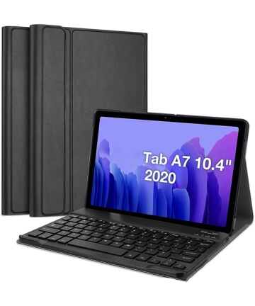 Samsung Galaxy Tab A7 (2020 / 2022) Bluetooth Toetsenbord Hoes Zwart Hoesjes