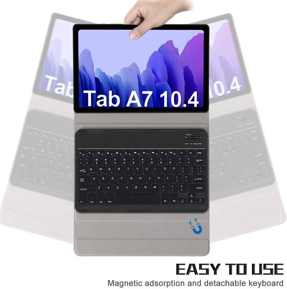 Samsung Galaxy Tab A7 (2020 / 2022) Bluetooth Toetsenbord Hoes Zwart afbeelding 13