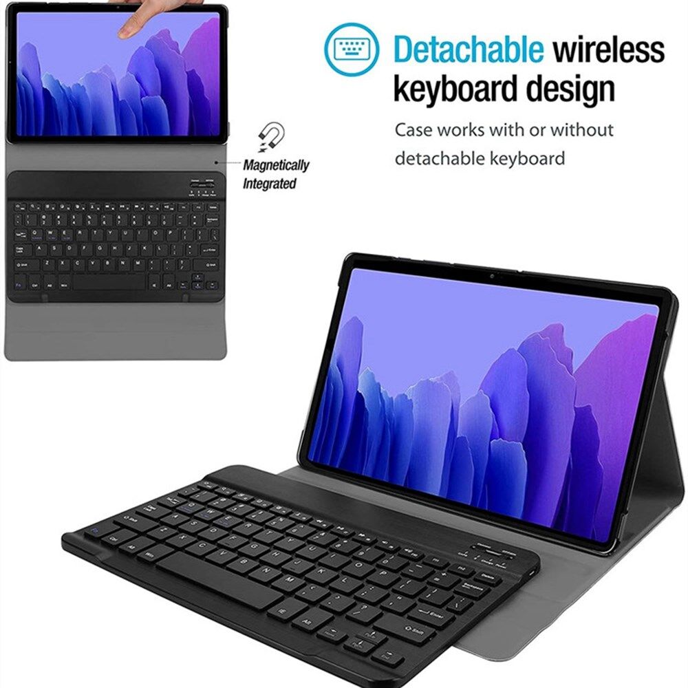 Samsung Galaxy Tab A7 (2020 / 2022) Bluetooth Toetsenbord Hoes Zwart afbeelding 2
