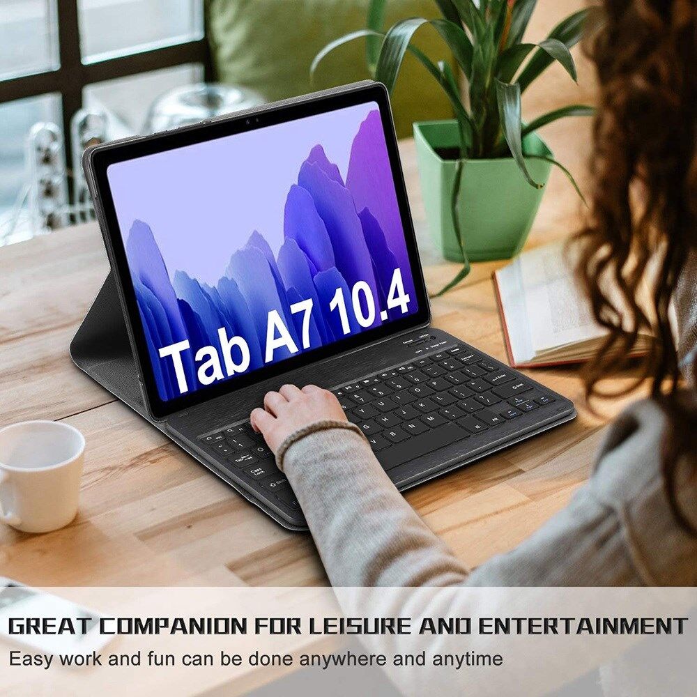 Samsung Galaxy Tab A7 (2020 / 2022) Bluetooth Toetsenbord Hoes Zwart afbeelding 7