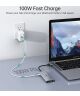 Choetech USB-C Thunderbolt Docking Station Adapter voor MacBook Grijs