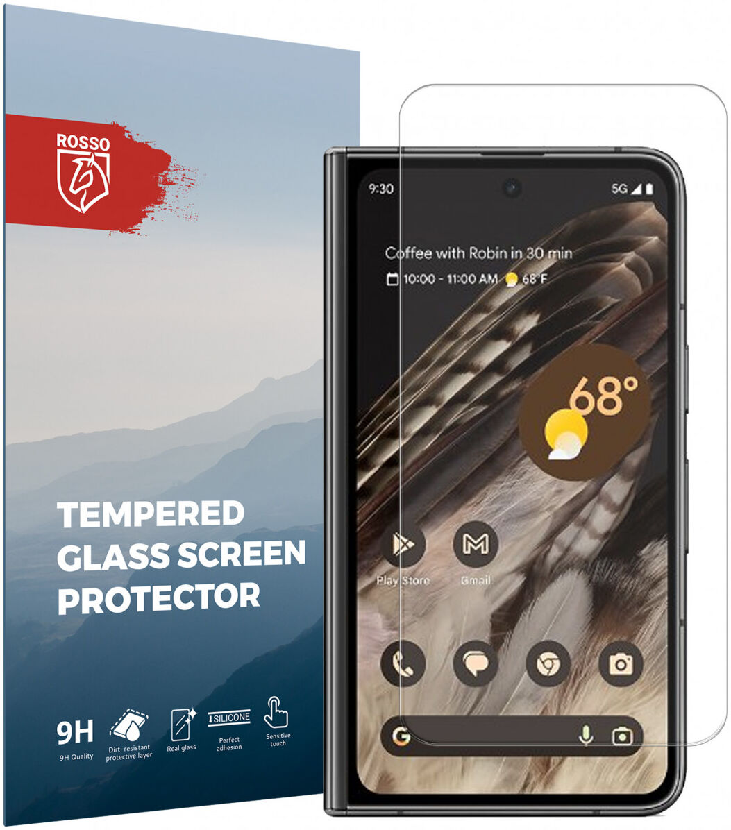 Rosso Google Pixel Fold 9H Tempered Glass Screen Protector Achterzijde afbeelding 1