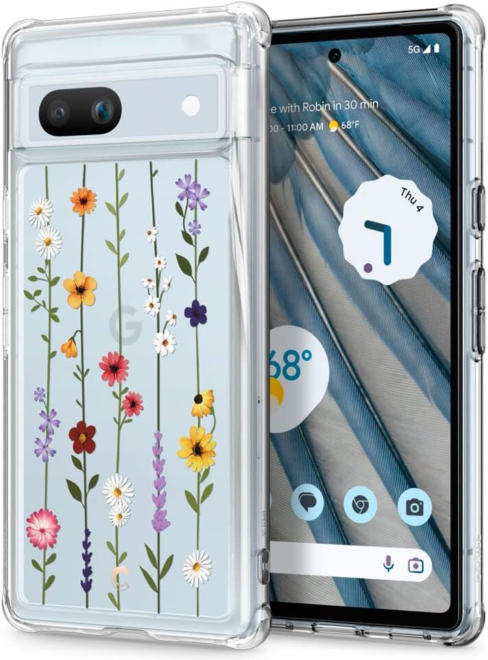 Spigen Cyrill Cecile Google Pixel 7a Hoesje Back Cover Flower Garden afbeelding 1