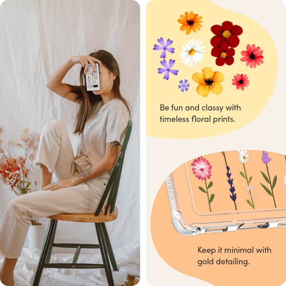 Spigen Cyrill Cecile Google Pixel 7a Hoesje Back Cover Flower Garden afbeelding 3