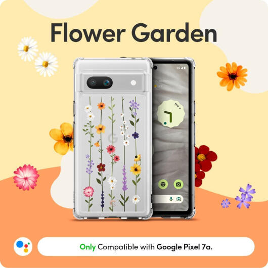 Spigen Cyrill Cecile Google Pixel 7a Hoesje Back Cover Flower Garden afbeelding 2