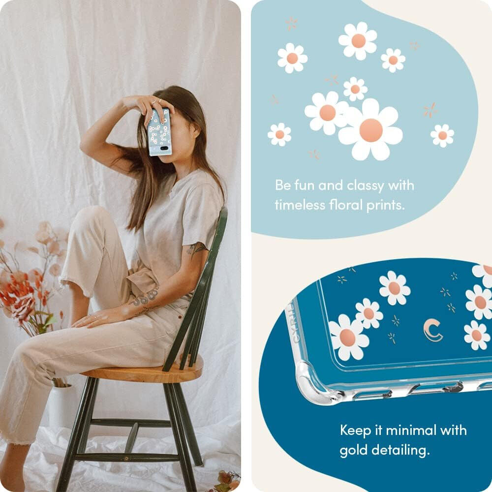 Spigen Cyrill Cecile Google Pixel 7a Hoesje Back Cover White Daisy afbeelding 3